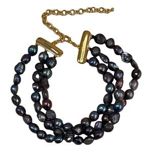 Cult Gaia Nora Black Pearl Choker